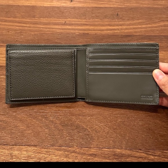 Coach Men's Dark Grey Leather 3 In 1 Wallet - Picture 3 of 6